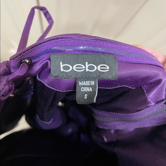 Sz. S-BeBe Purple Belted Cocktail Dress - Picture 4 of 6